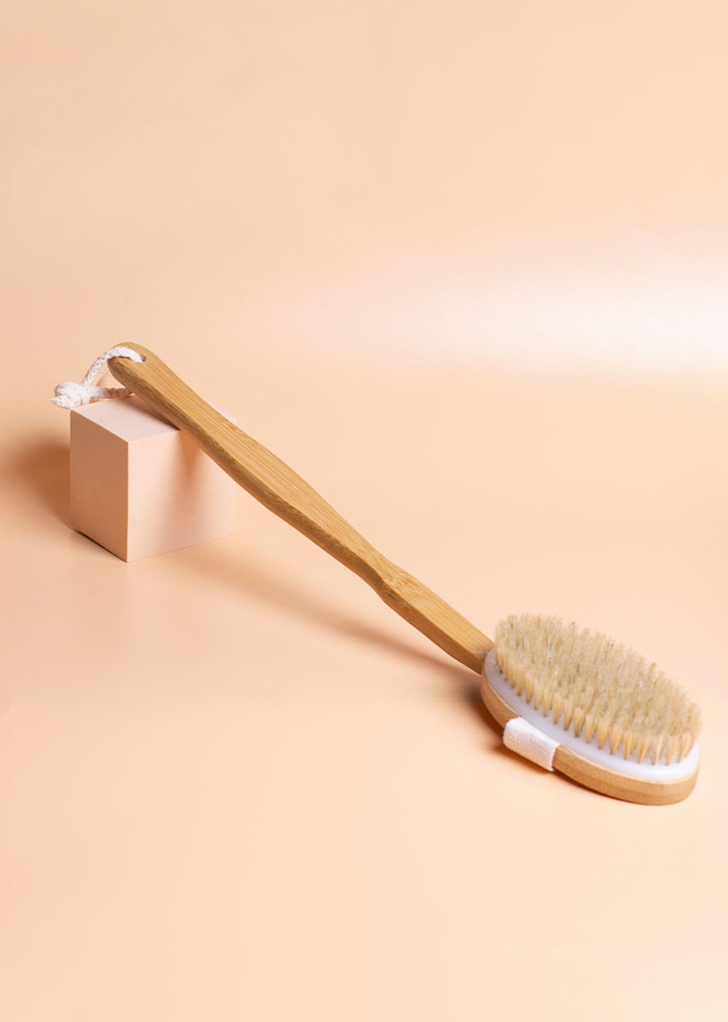 Body Brush with Wooden Handle and Removable Head