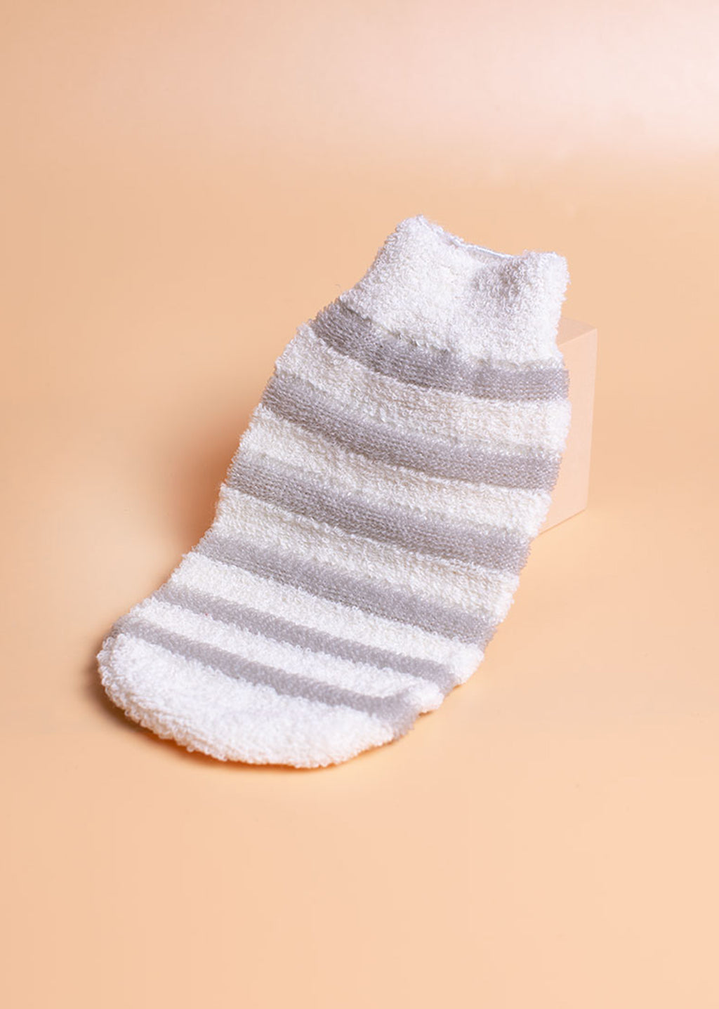 Gant de toilette avec bandes exfoliantes - Coton beige