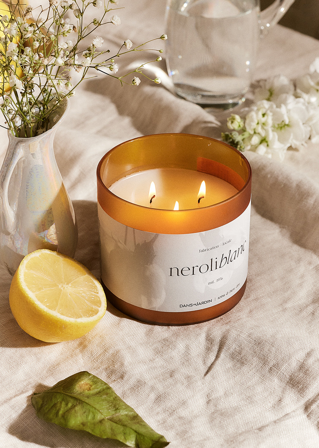 3-Wicks Candle - White neroli