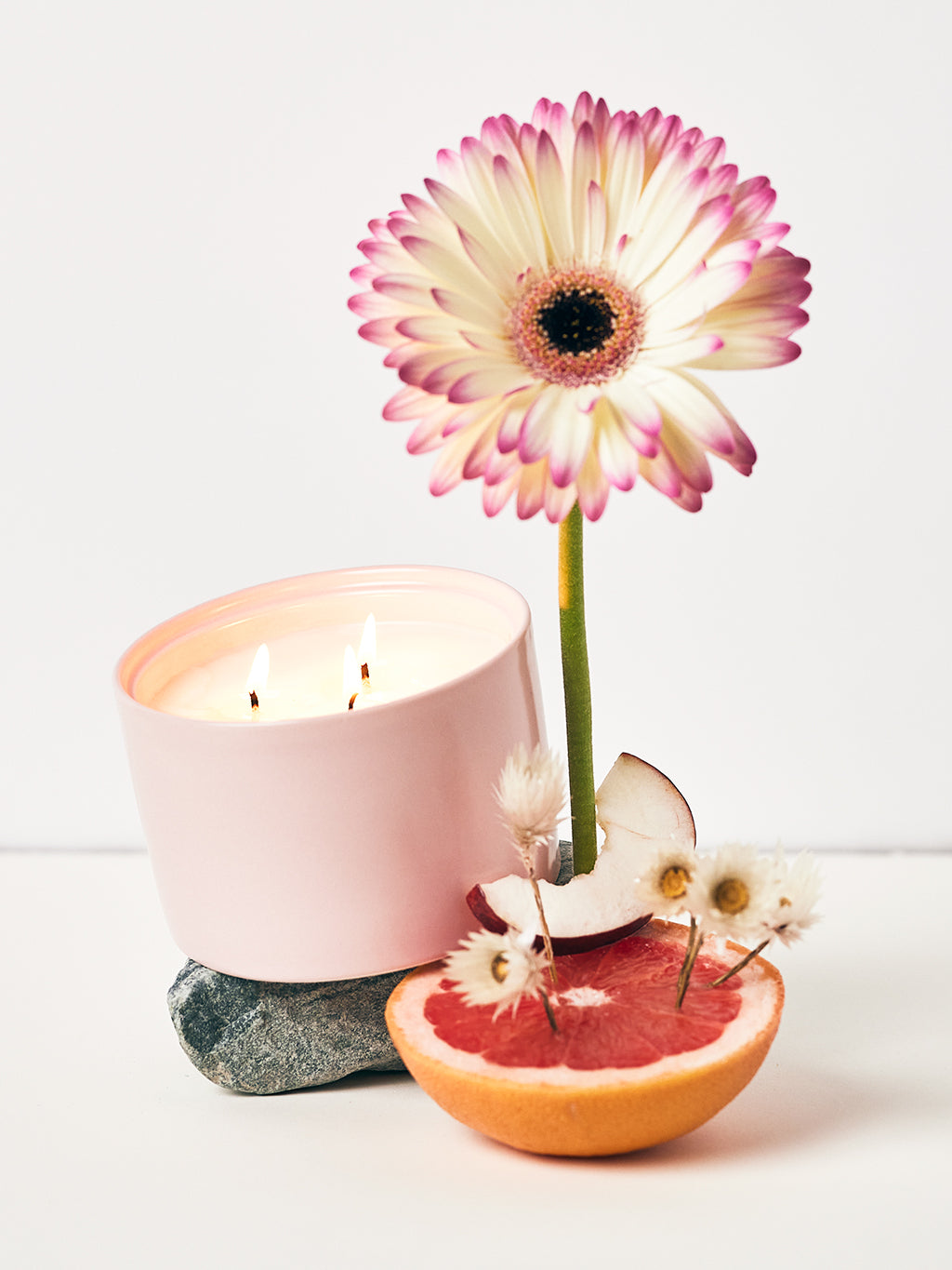 Pink Candle Jar - Apple & Grapefruit