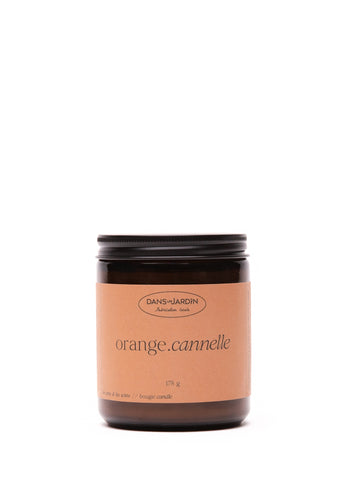 Bougie 1 mèche - ORANGE CANNELLE