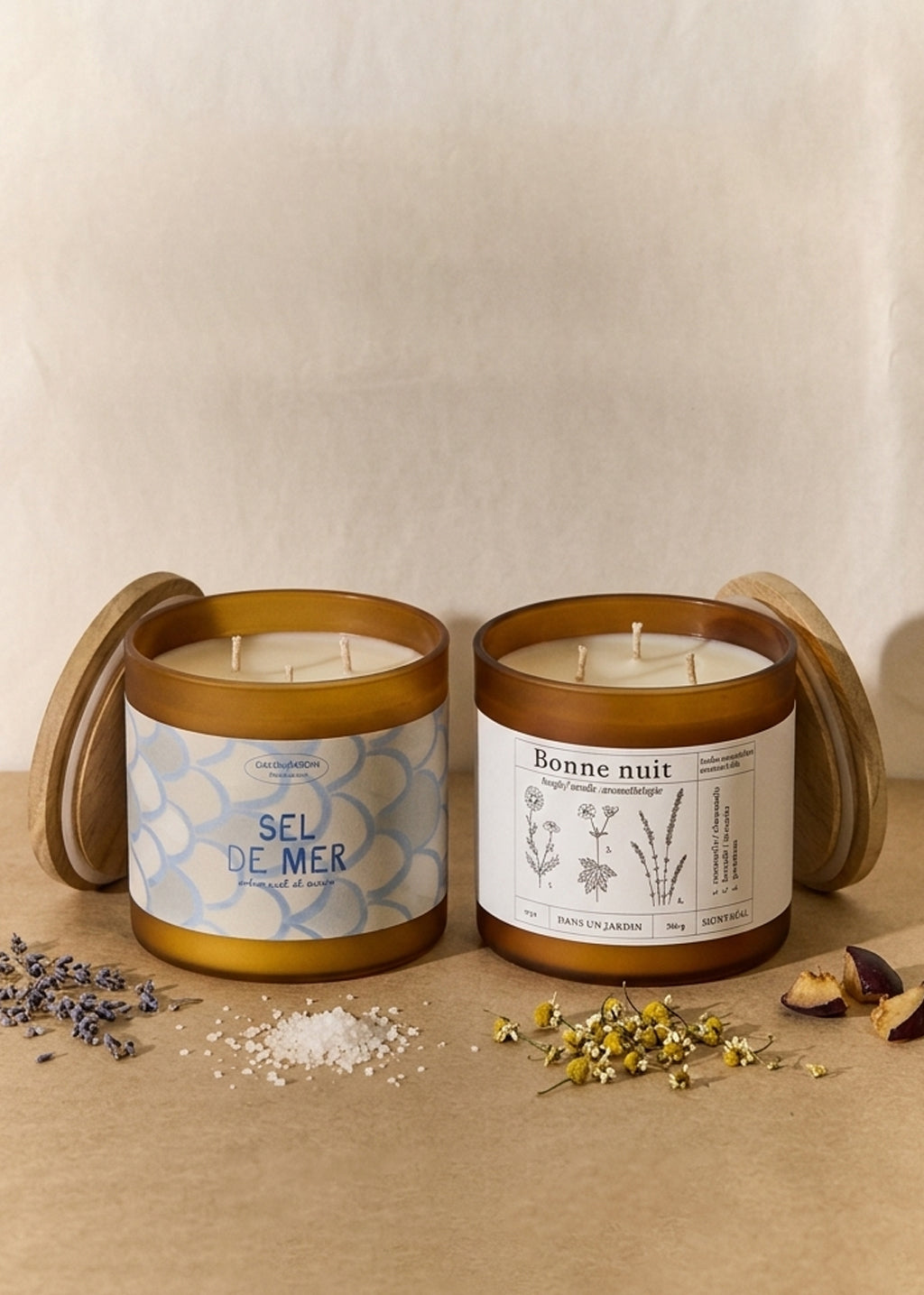 Ensemble cadeau - 2 bougies 3 mêches