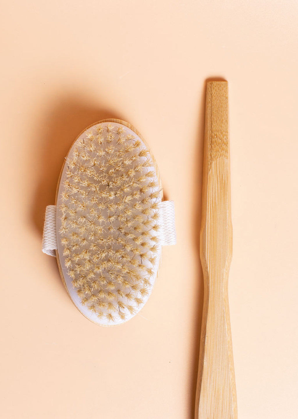 Body Brush with Wooden Handle and Removable Head