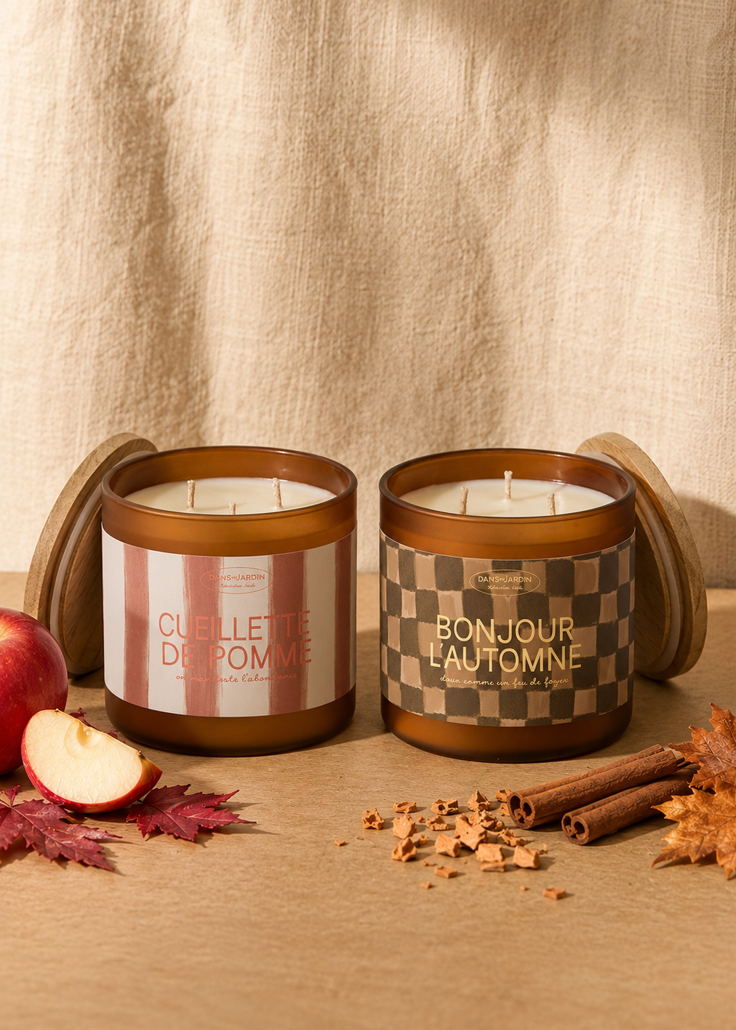 Ensemble cadeau - 2 bougies 3 mêches